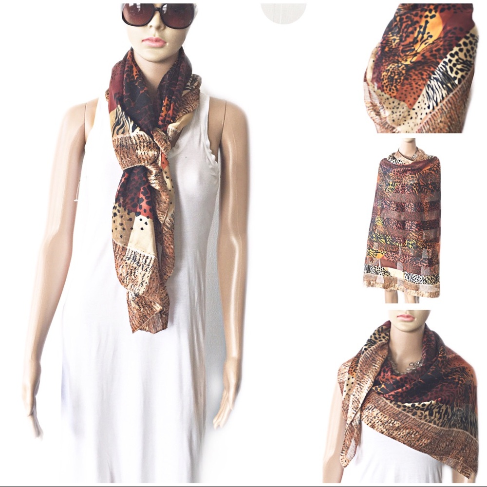 Infinity Large Leopard Scarf - Picture 7 of 7